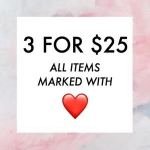 Bundle any 3 items marked with ❤️ for $25!